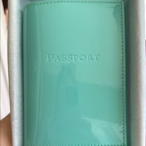 Tiffany & Co Mint Green leather Passport Holder